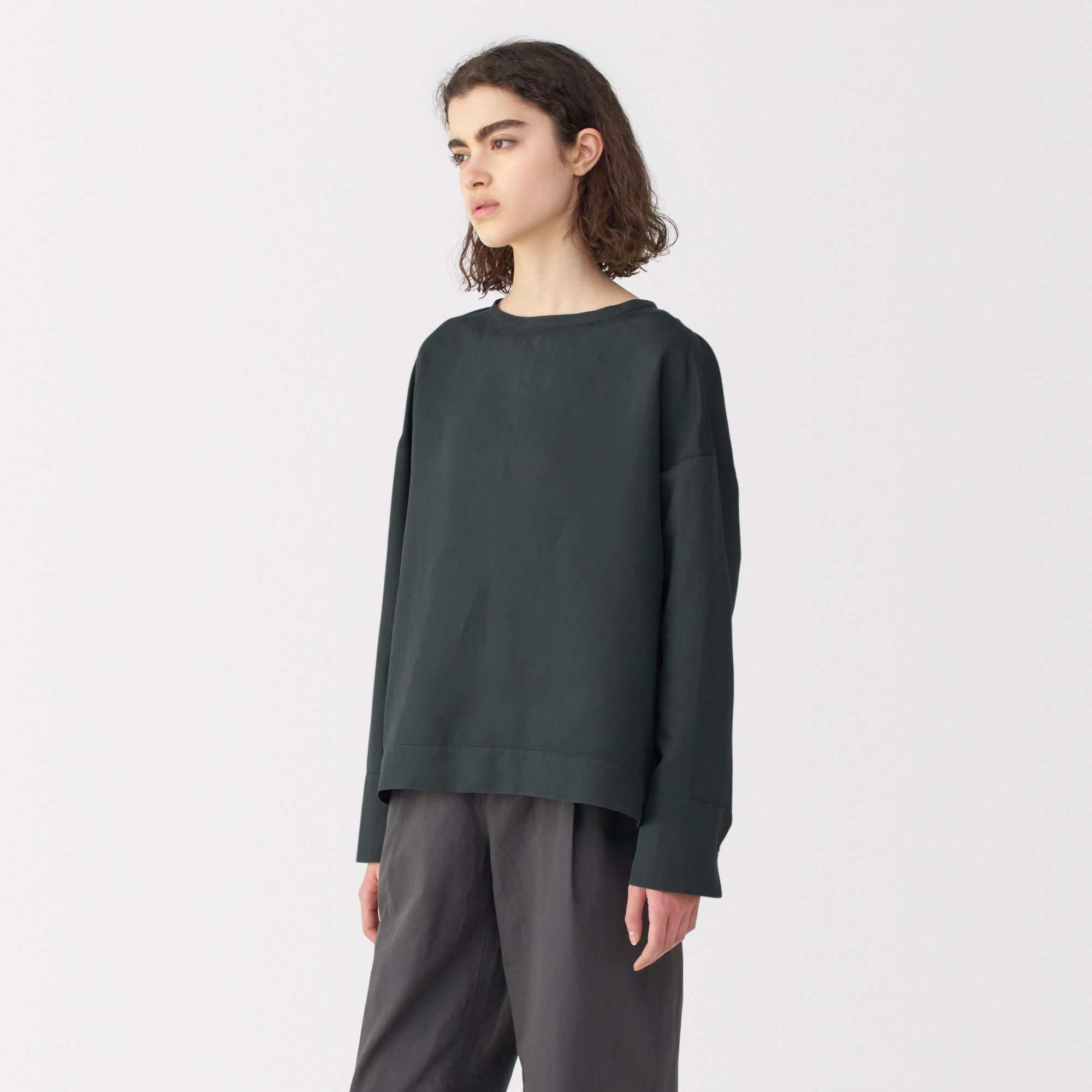ブラウス シャツ 「MUJI Labo」婦人　リネンシルク長袖ブラウス レディース メンズ MUJI Labo ブラウス シャツ 「MUJI Labo」婦人 リネンシルク長袖
