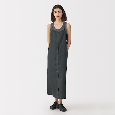 婦人　リネンシルクワンピース