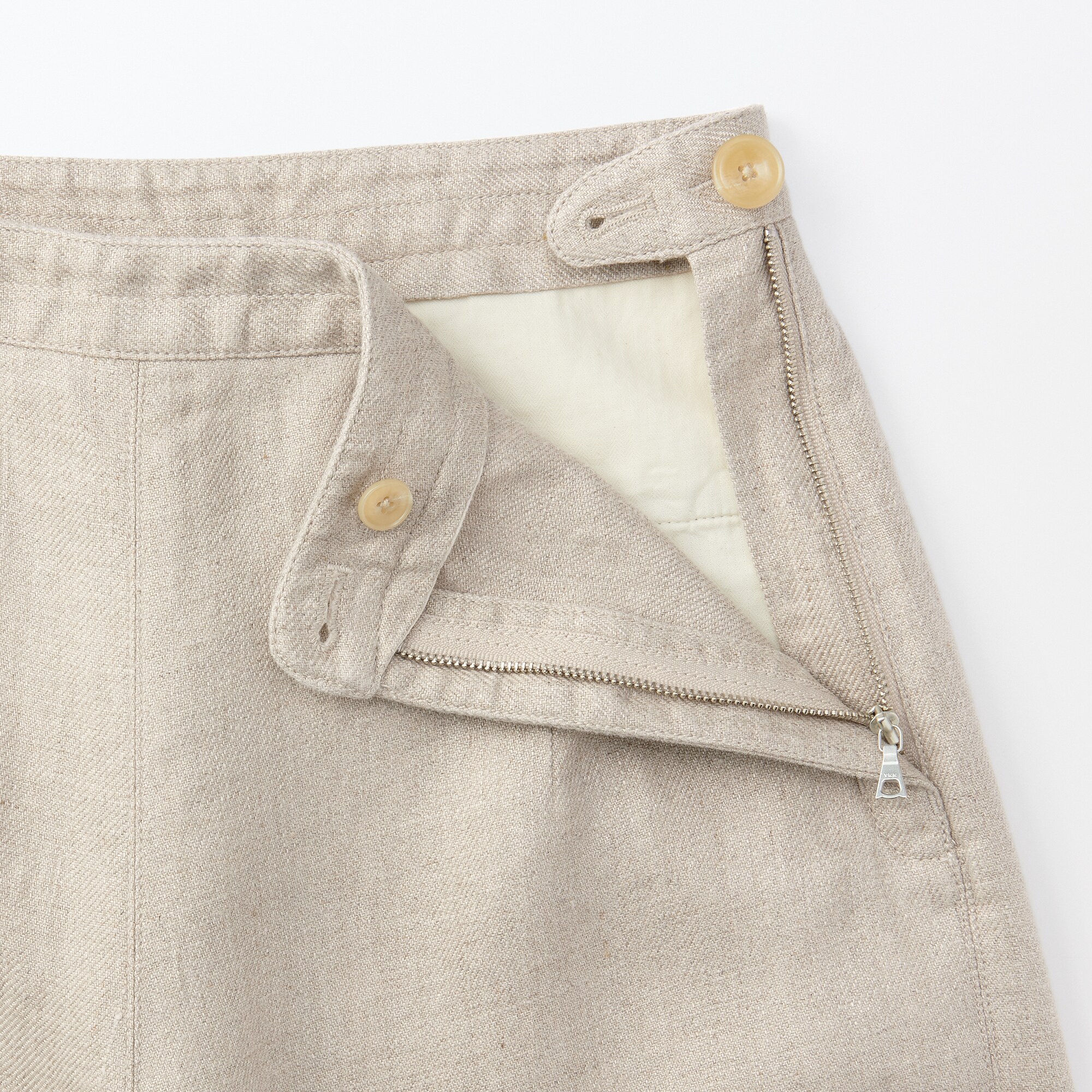 パンツ 「MUJI Labo」婦人 リネン太番手ワイドパンツ レディース