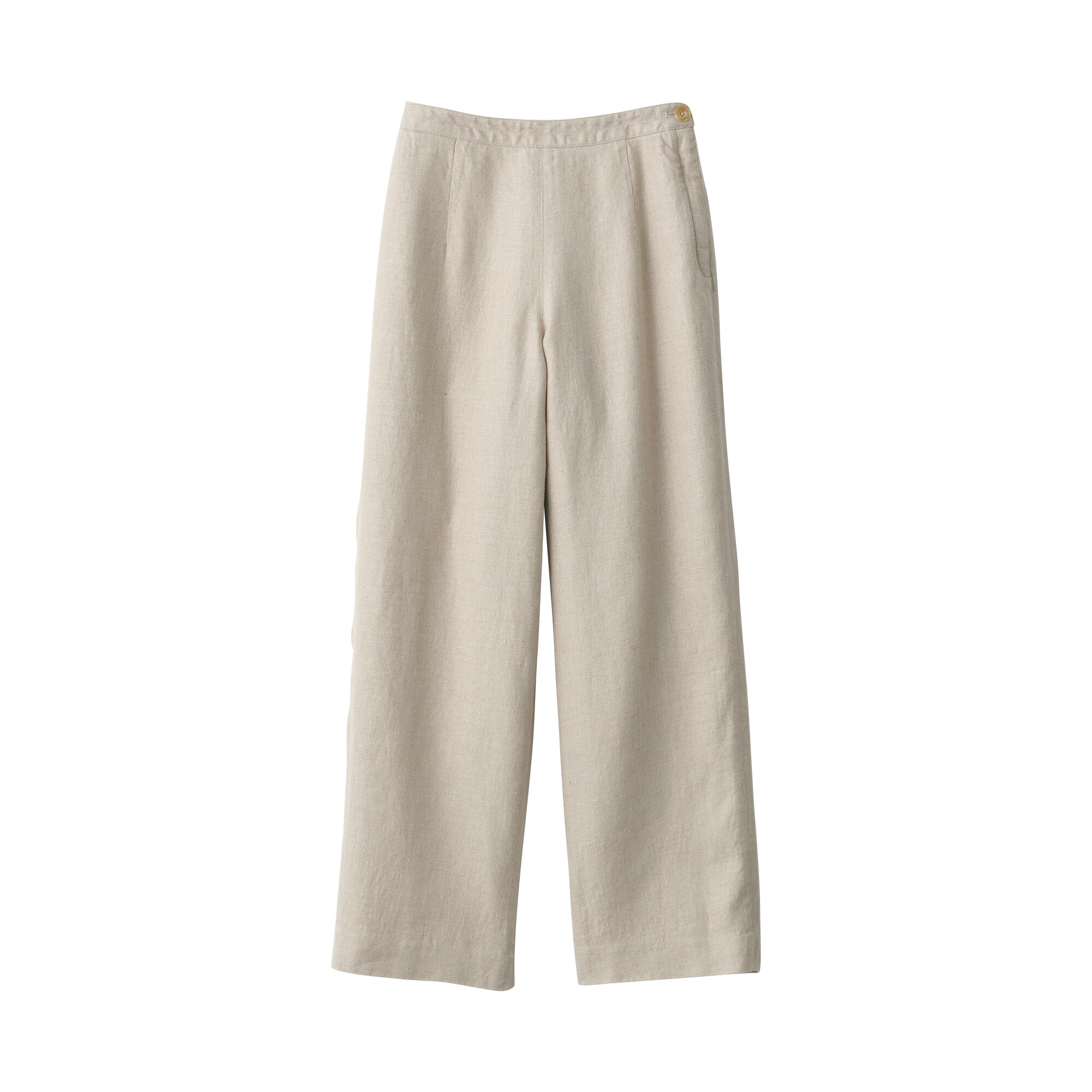 パンツ 「MUJI Labo」婦人 リネン太番手ワイドパンツ レディース