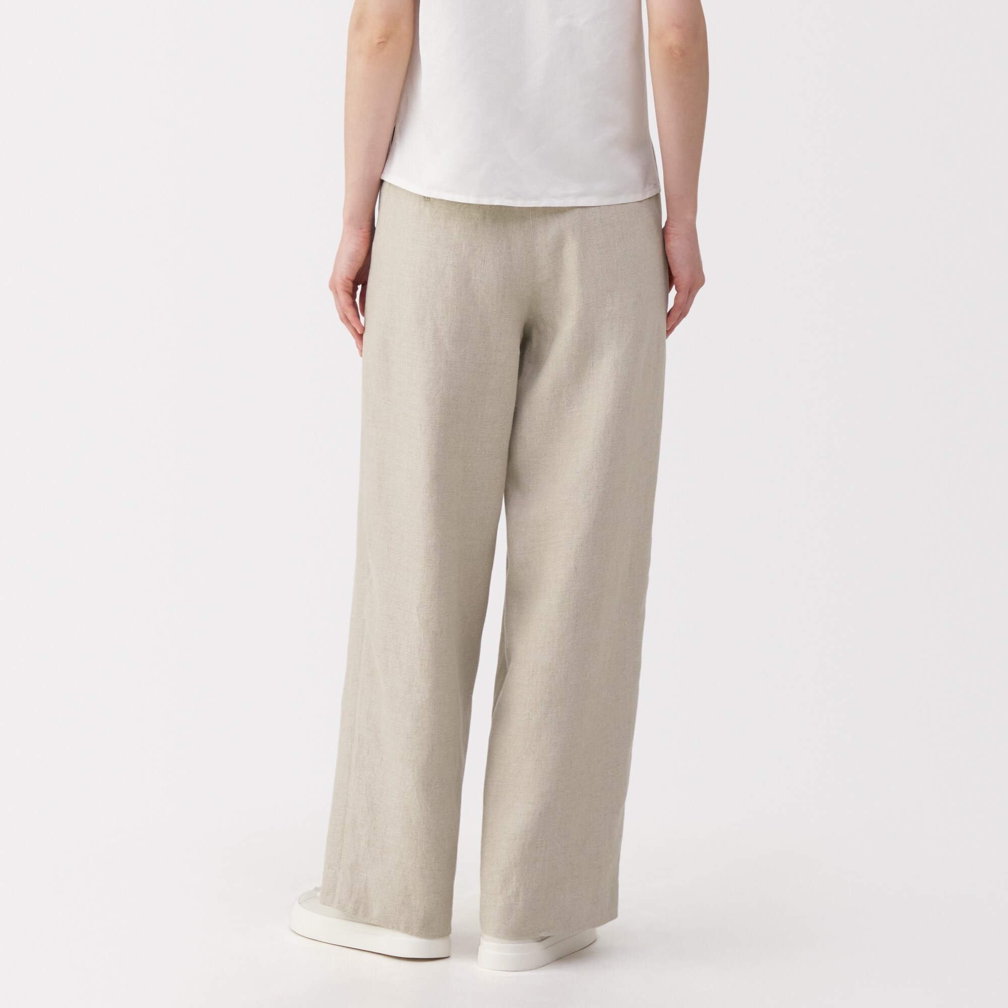 無印良品MUJI Labo◆【完売】リネン太番手ワイドパンツ ネイビー W73 無印良品MUJI Labo◇【完売】リネン太番手ワイドパンツ ネイビー