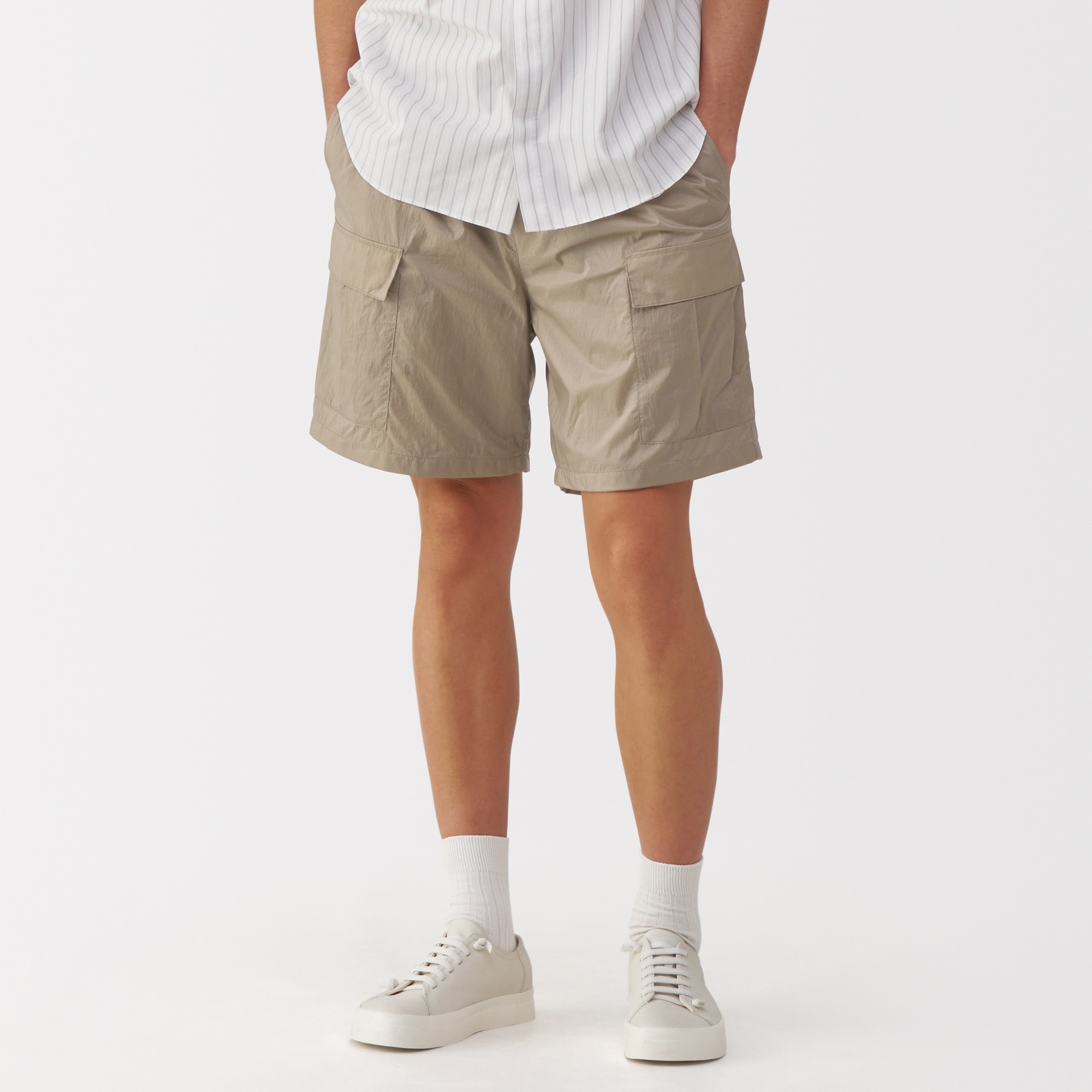 紳士　撥水ナイロンカーゴショートパンツ