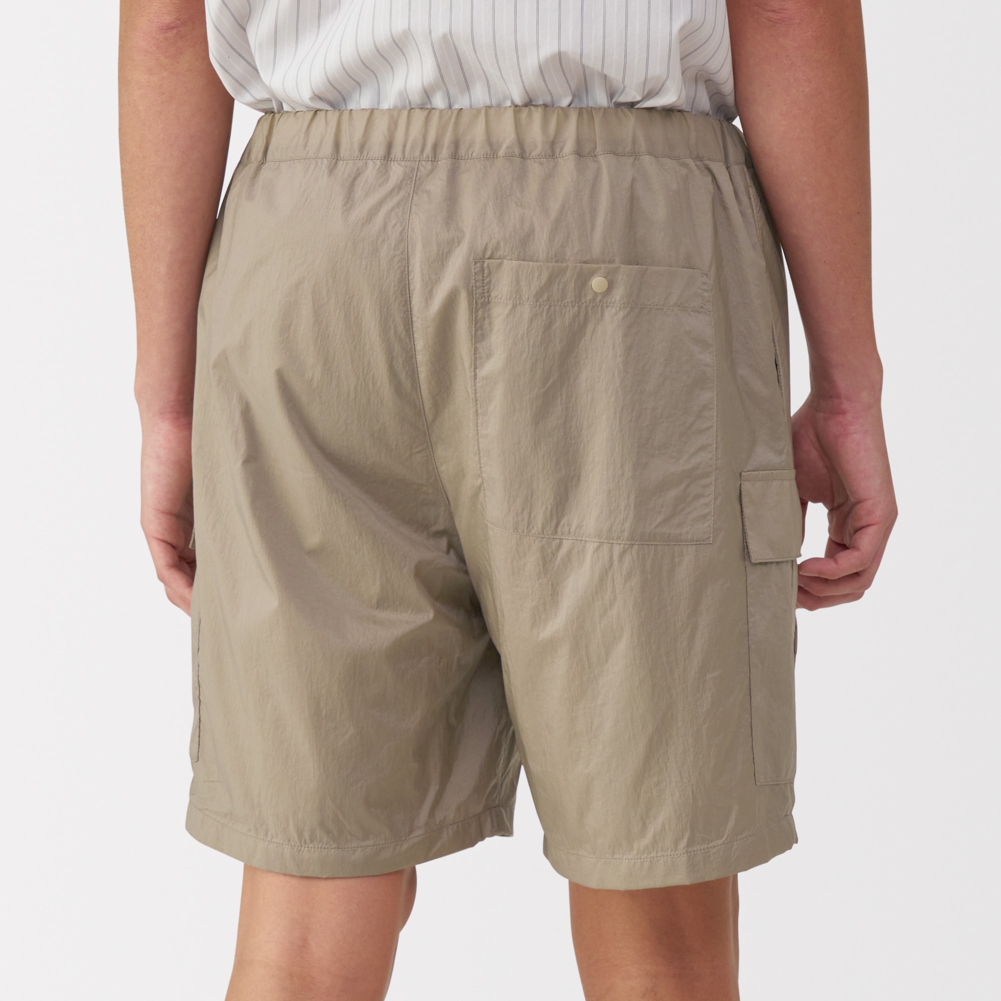 紳士　撥水ナイロンカーゴショートパンツ