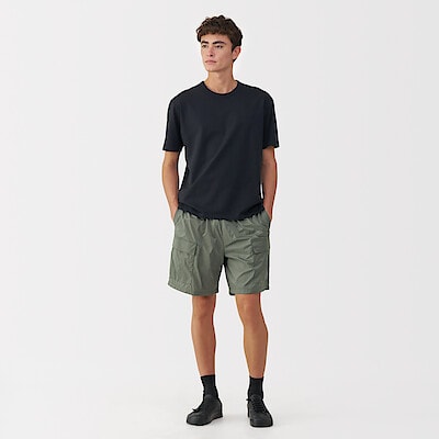 紳士　撥水ナイロンカーゴショートパンツ