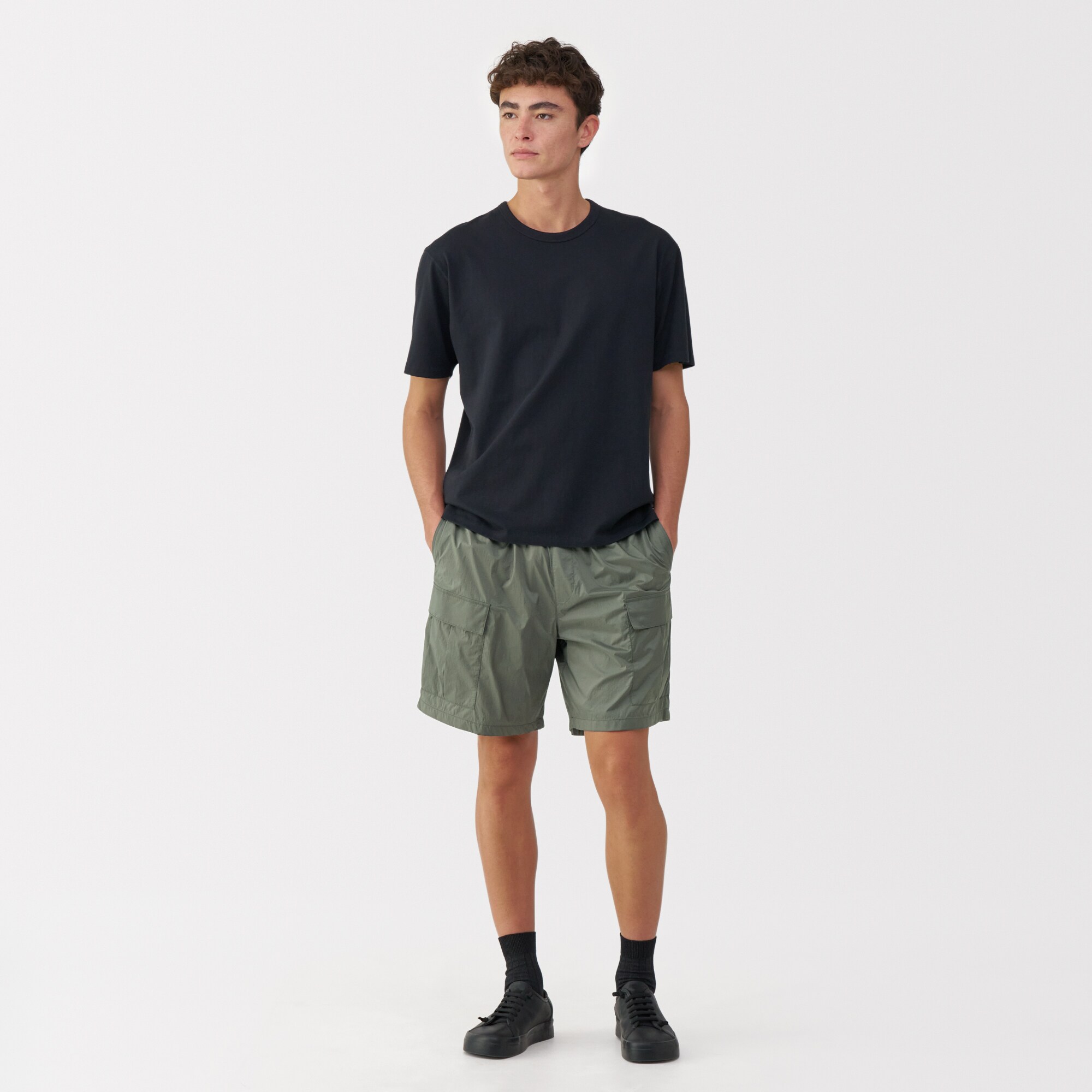 紳士　撥水ナイロンカーゴショートパンツ