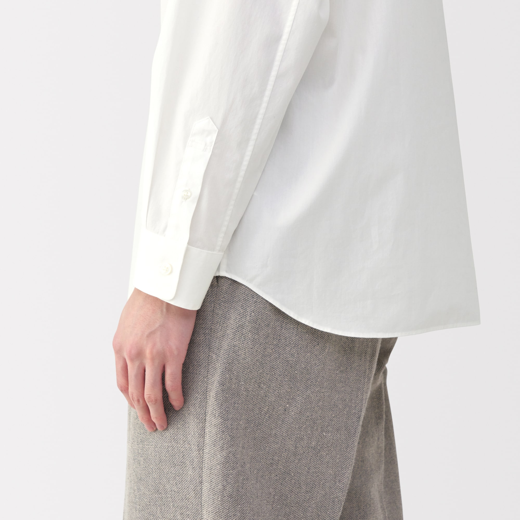 紳士　ポプリンレギュラーカラーシャツ