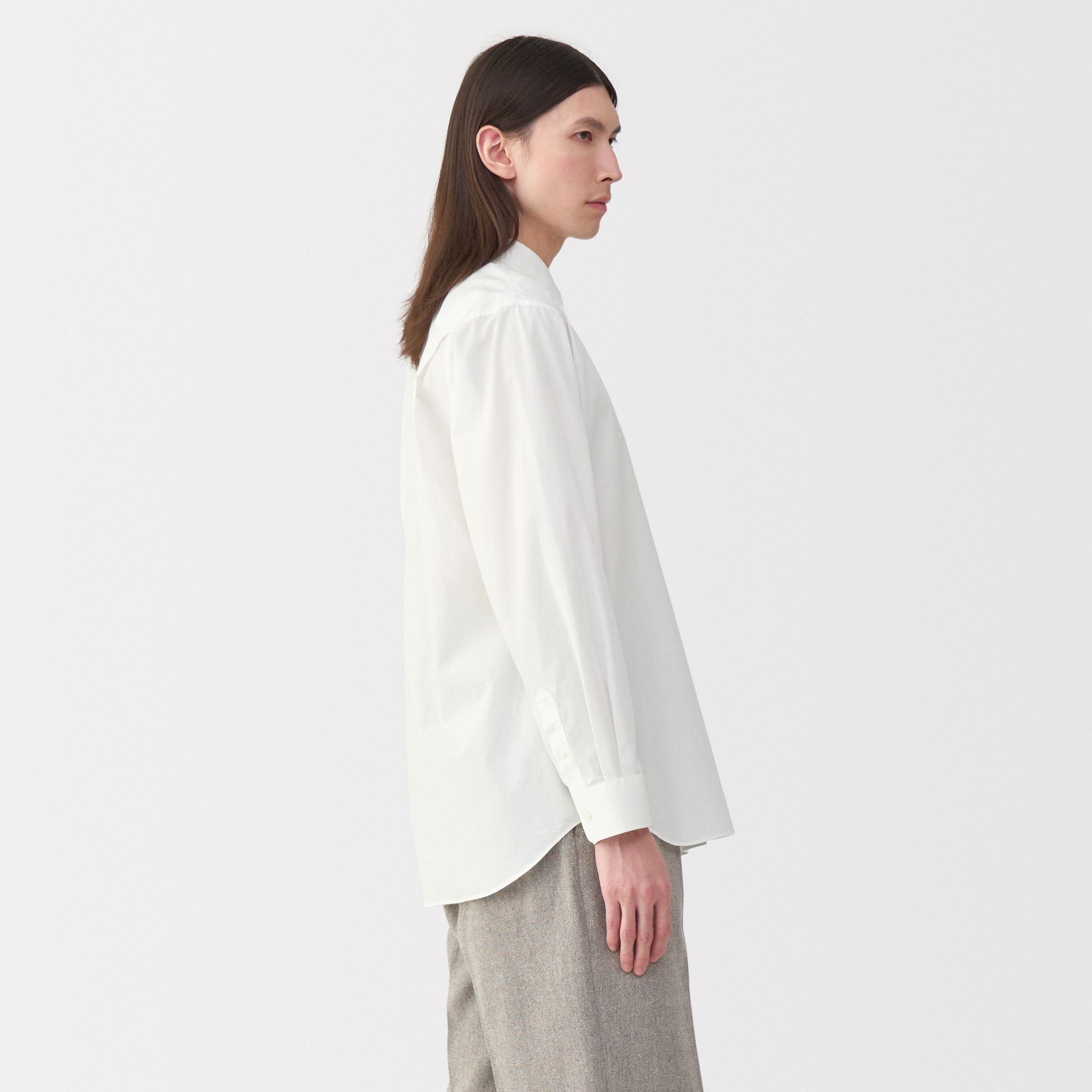 紳士　ポプリンレギュラーカラーシャツ