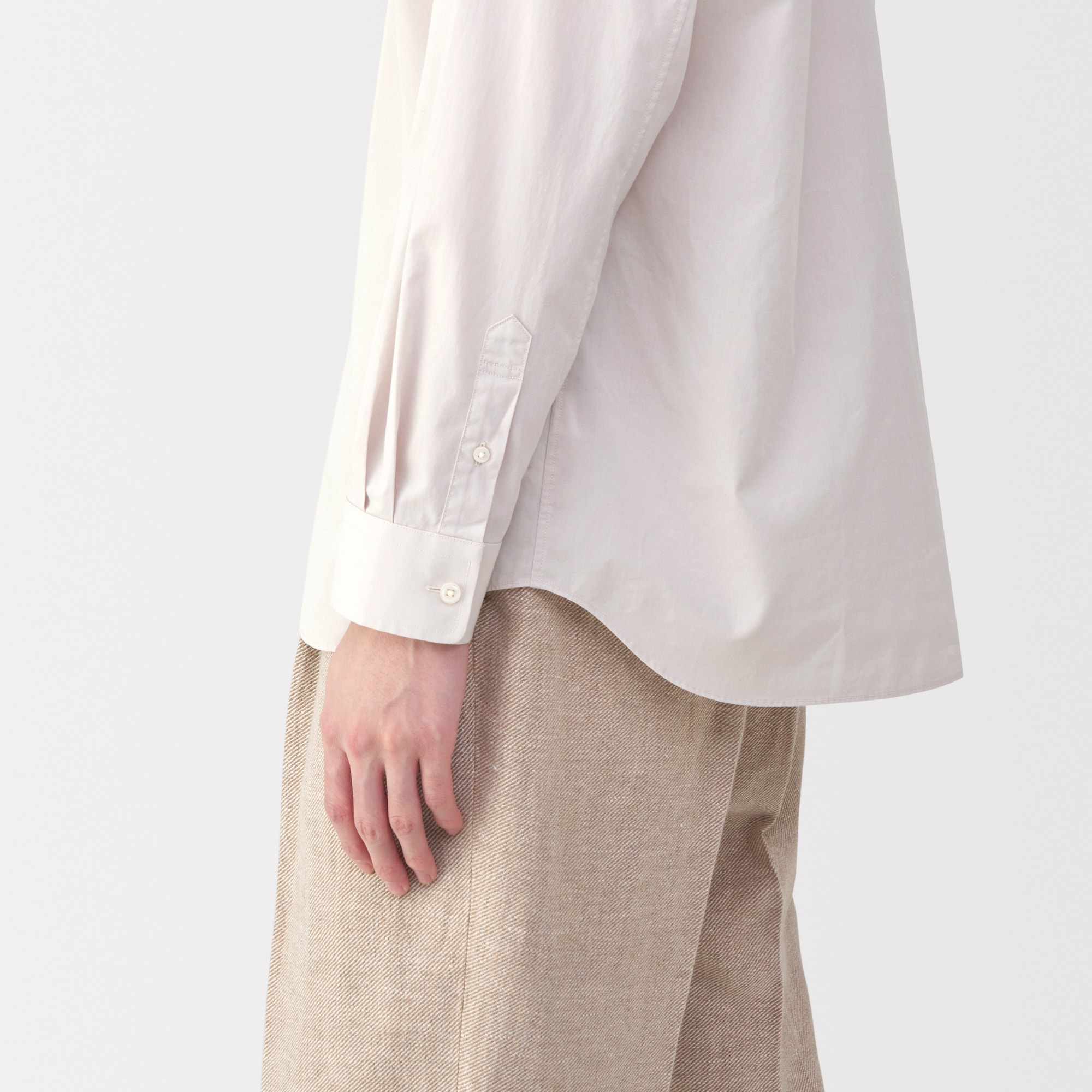 紳士　ポプリンレギュラーカラーシャツ