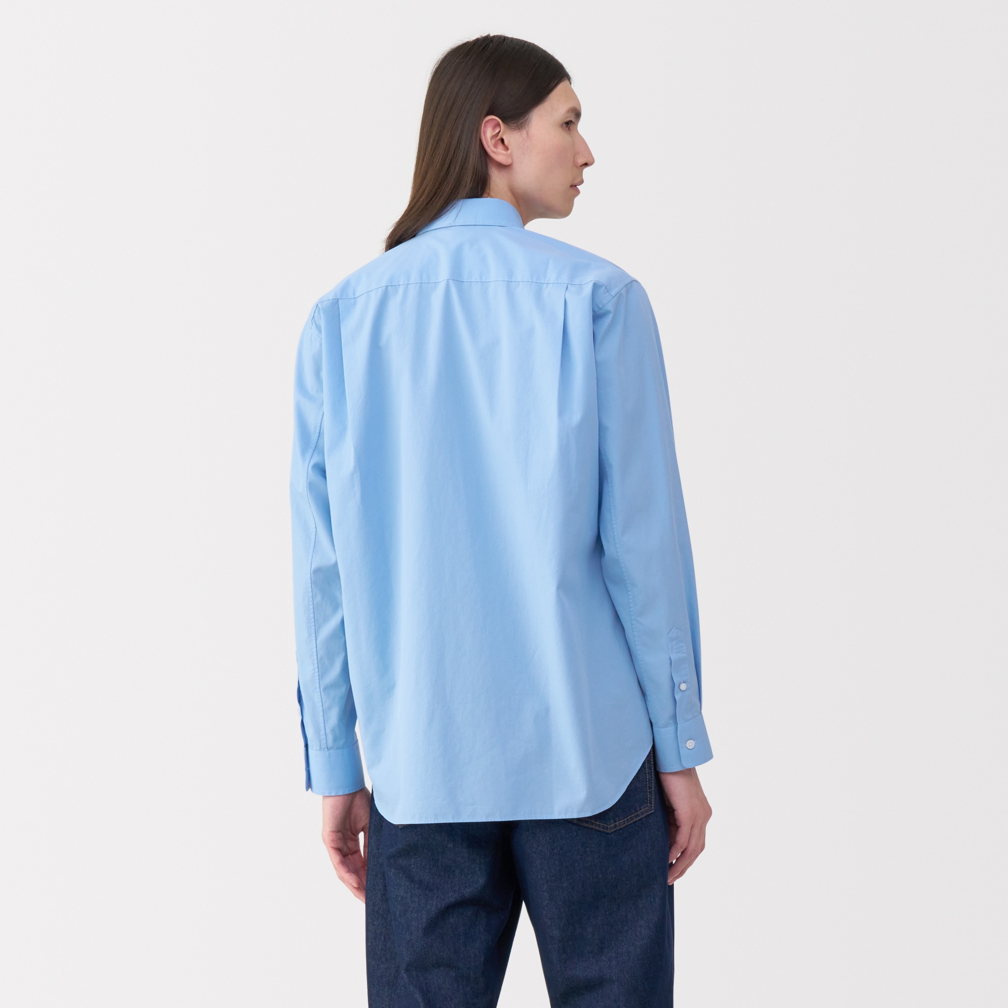 紳士　ポプリンレギュラーカラーシャツ