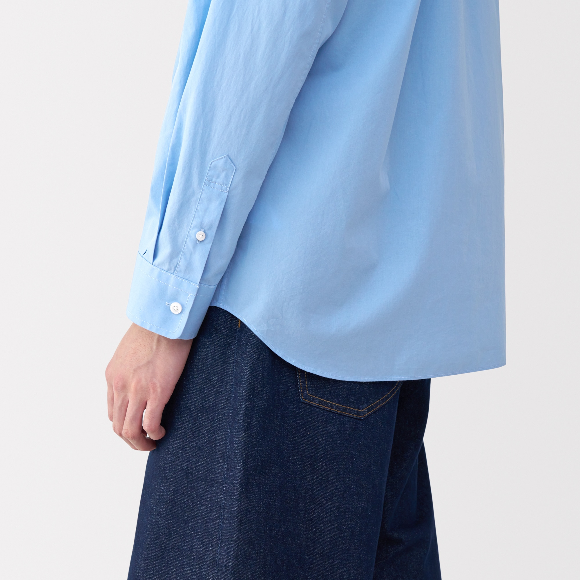 紳士　ポプリンレギュラーカラーシャツ