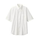 紳士　ポプリン比翼半袖シャツ