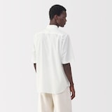 紳士　ポプリン比翼半袖シャツ