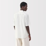 紳士　ポプリン比翼半袖シャツ