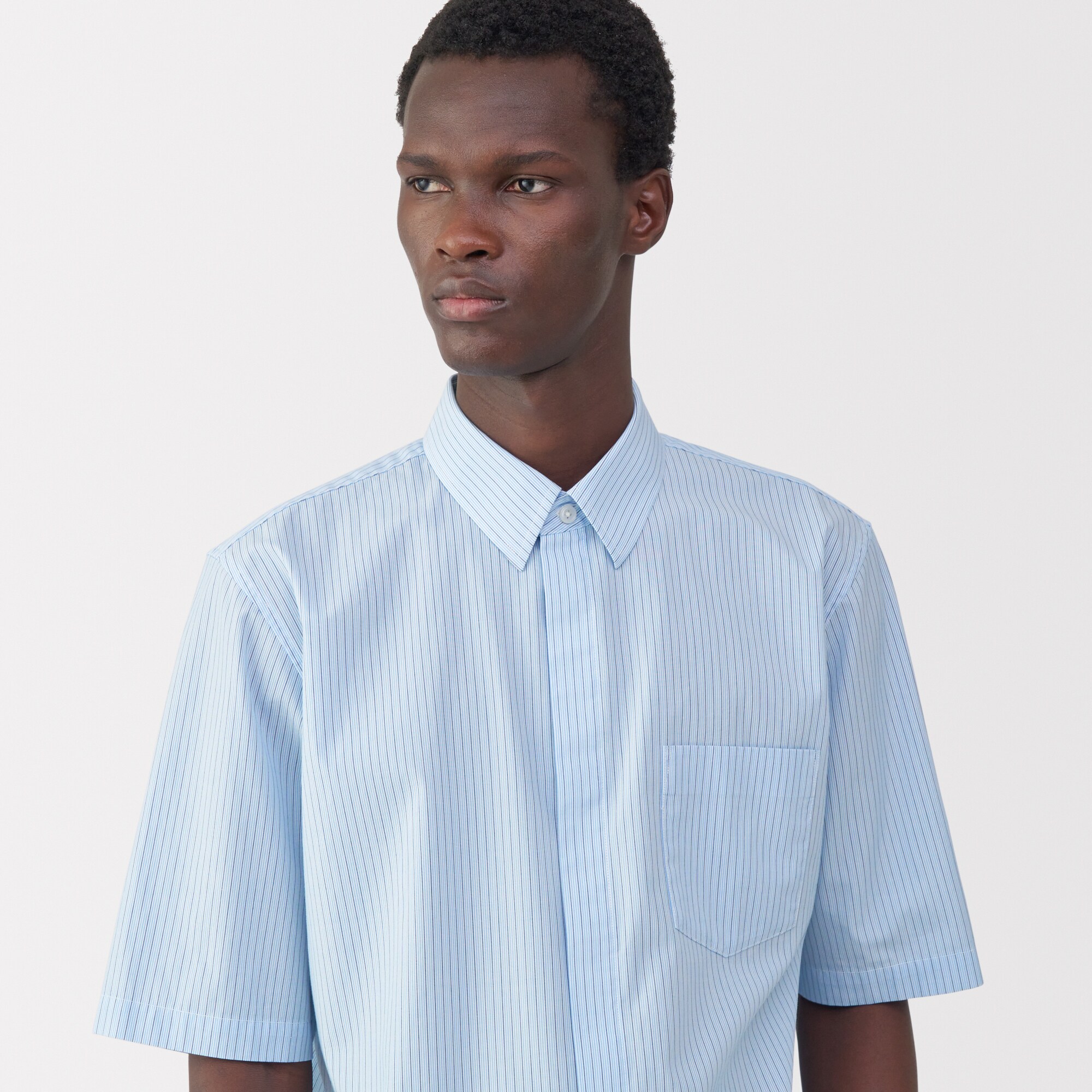 紳士 ポプリン比翼半袖シャツ | 無印良品