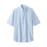紳士　ポプリン比翼半袖シャツ