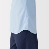 紳士　ポプリン比翼半袖シャツ