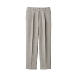 紳士　リネン混ウールストレートパンツ
