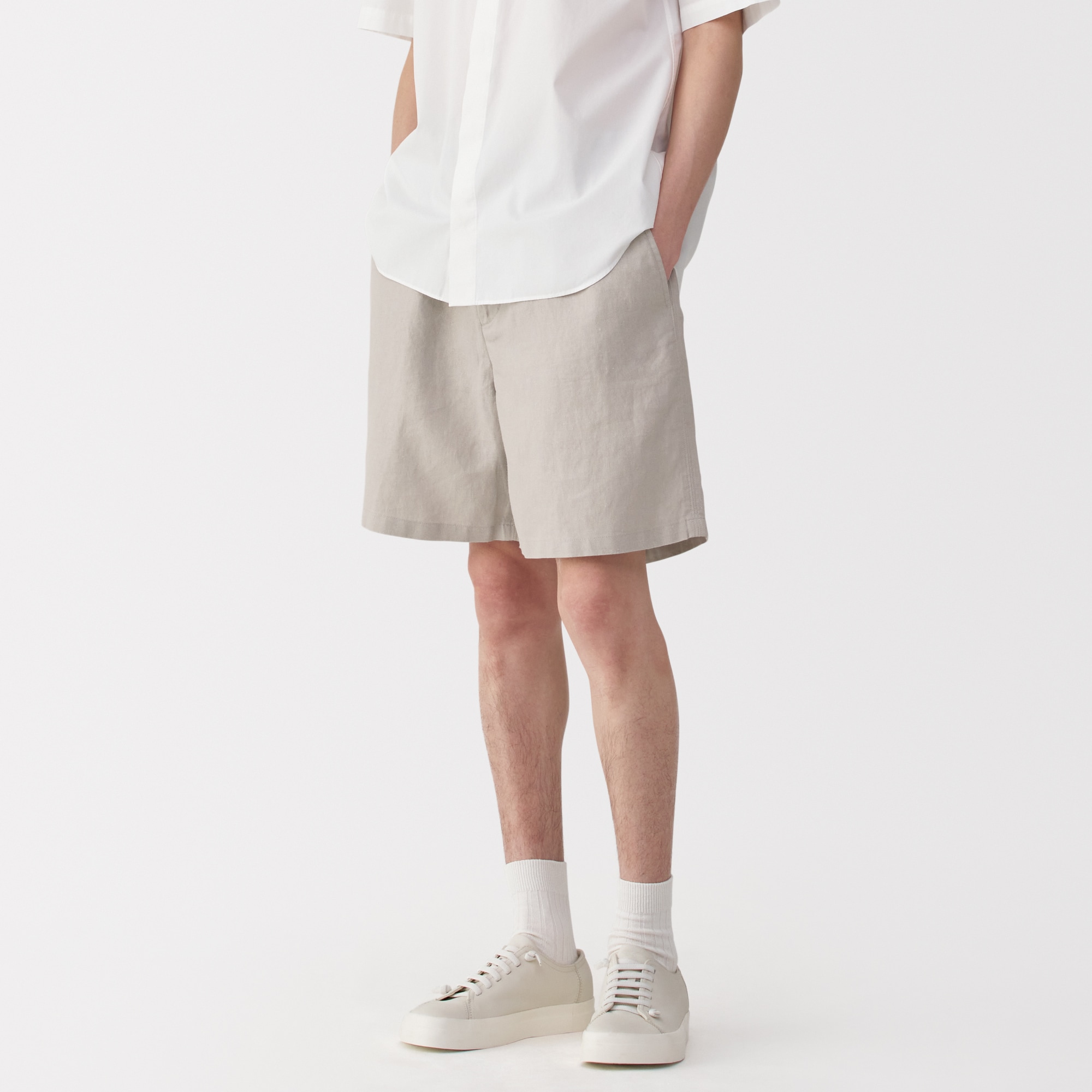 MUJI LABO 風を通す半袖シャツ/ショートパンツ セットアップ L-XL MUJI LABO 風を通す半袖シャツ/ショートパンツ セットアップ L-XL
