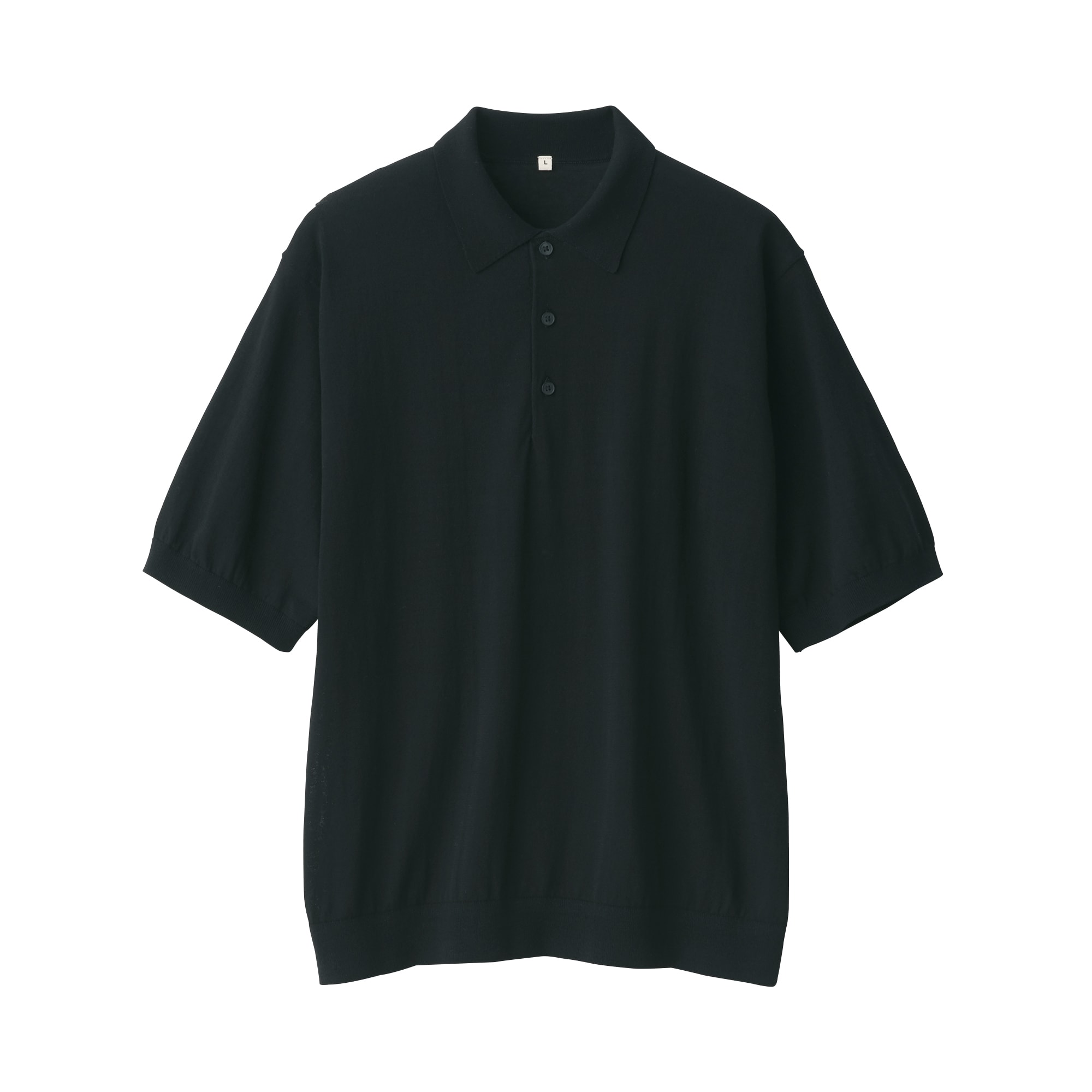 紳士　コットンハイゲージニットポロ