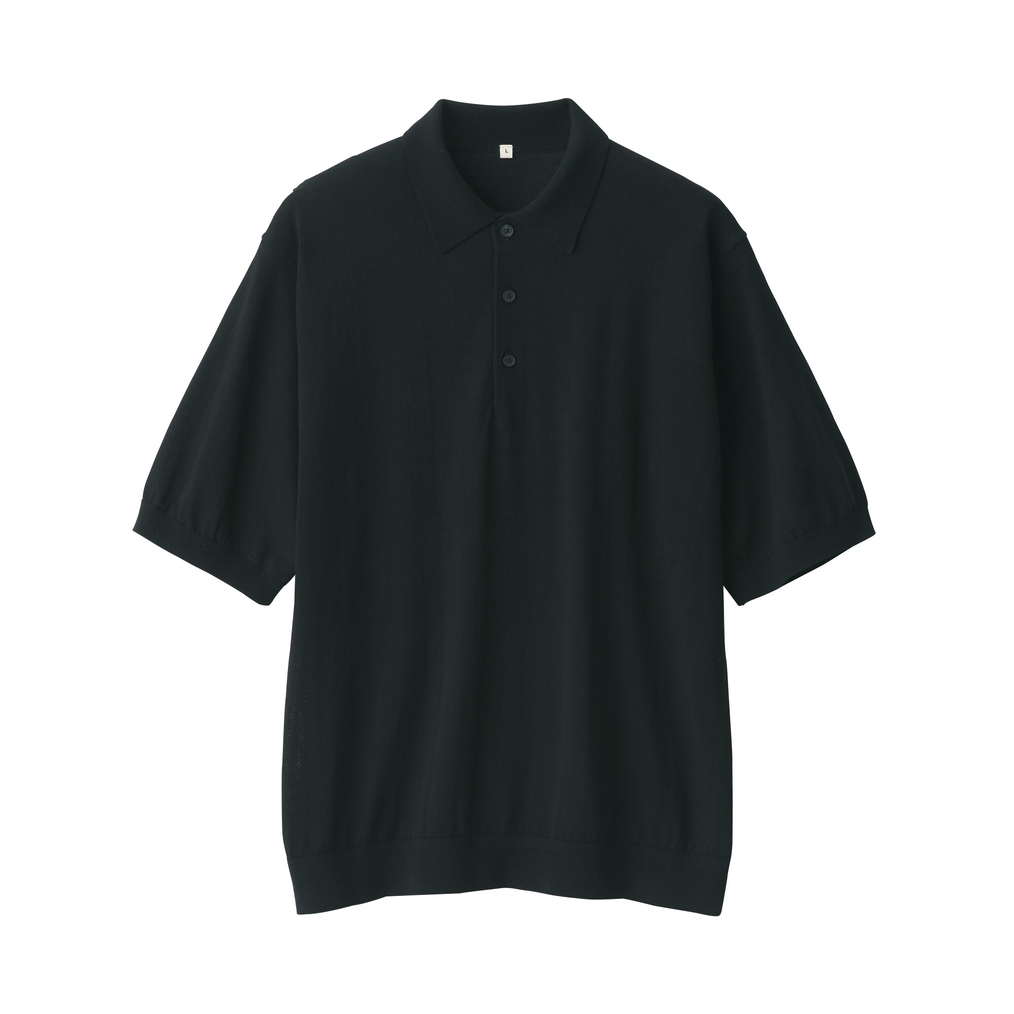 紳士　コットンハイゲージニットポロ