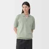 紳士　コットンハイゲージニットポロ