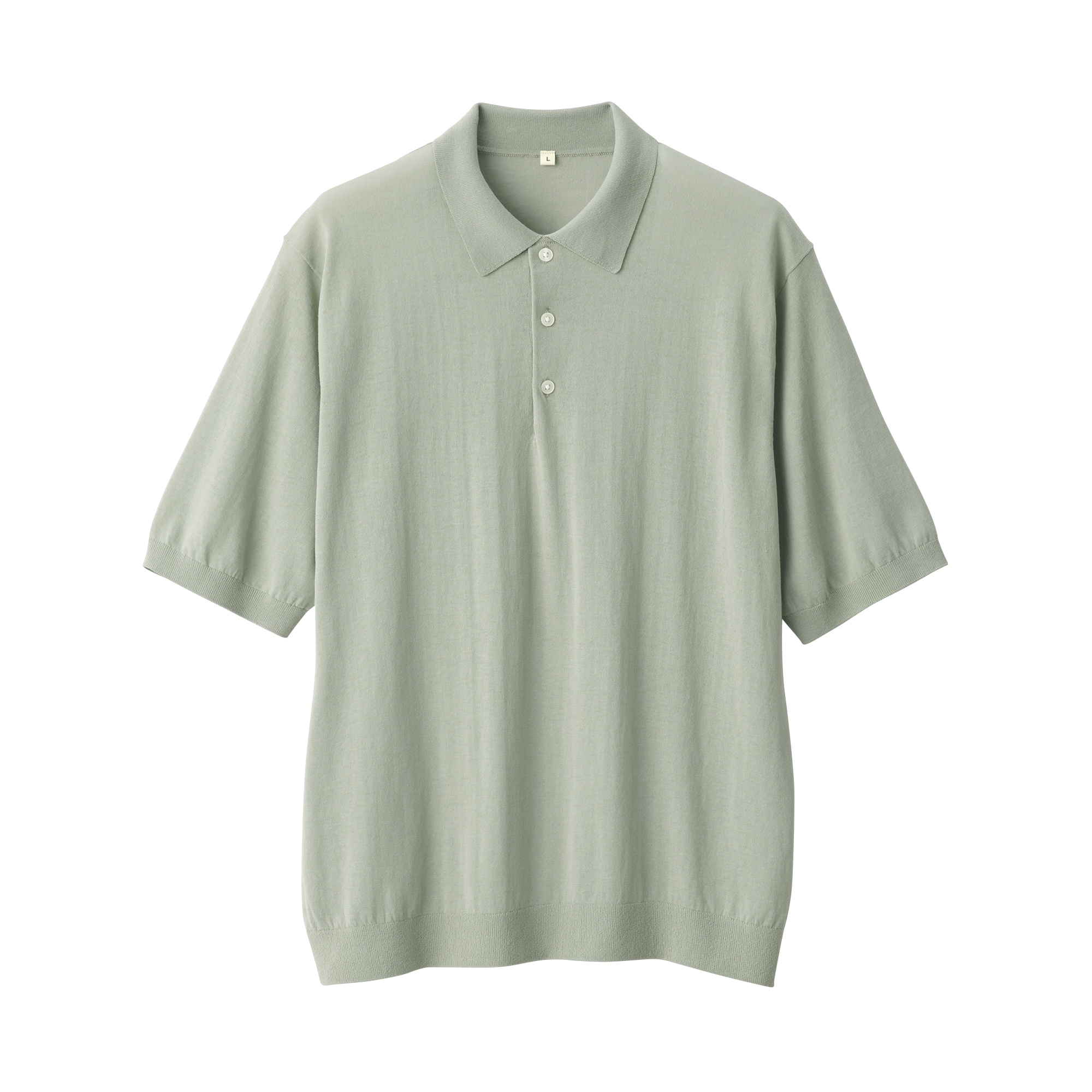 紳士　コットンハイゲージニットポロ