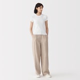 婦人　強撚コットンニット半袖プルオーバー