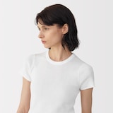 婦人　強撚コットンニット半袖プルオーバー