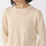 婦人　コットンハイゲージニット長袖プルオーバー