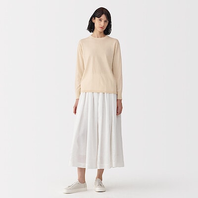 婦人　コットンハイゲージニット長袖プルオーバー