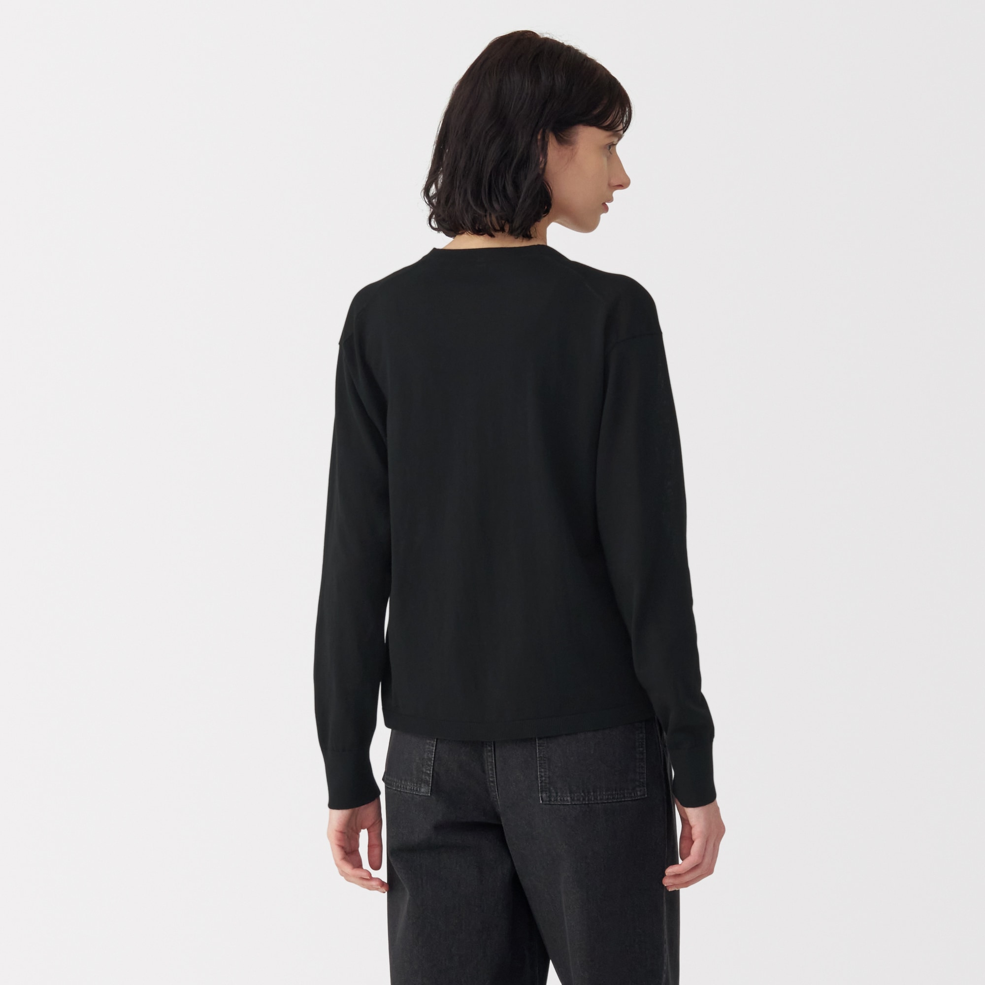 婦人　コットンハイゲージニットカーディガン