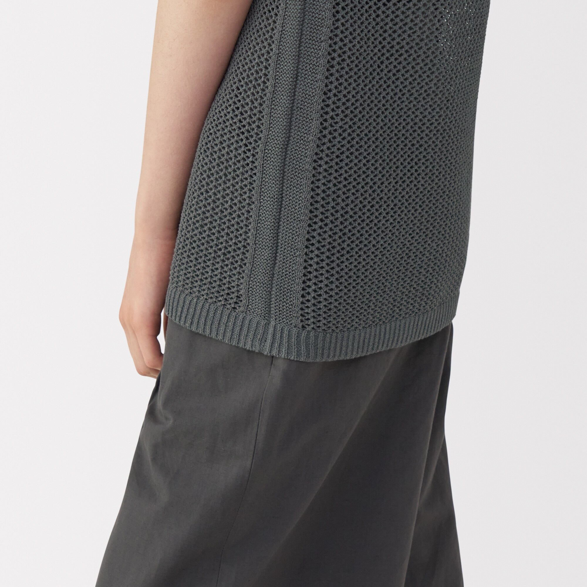 婦人 和紙混ニットノースリーブプルオーバー | 無印良品