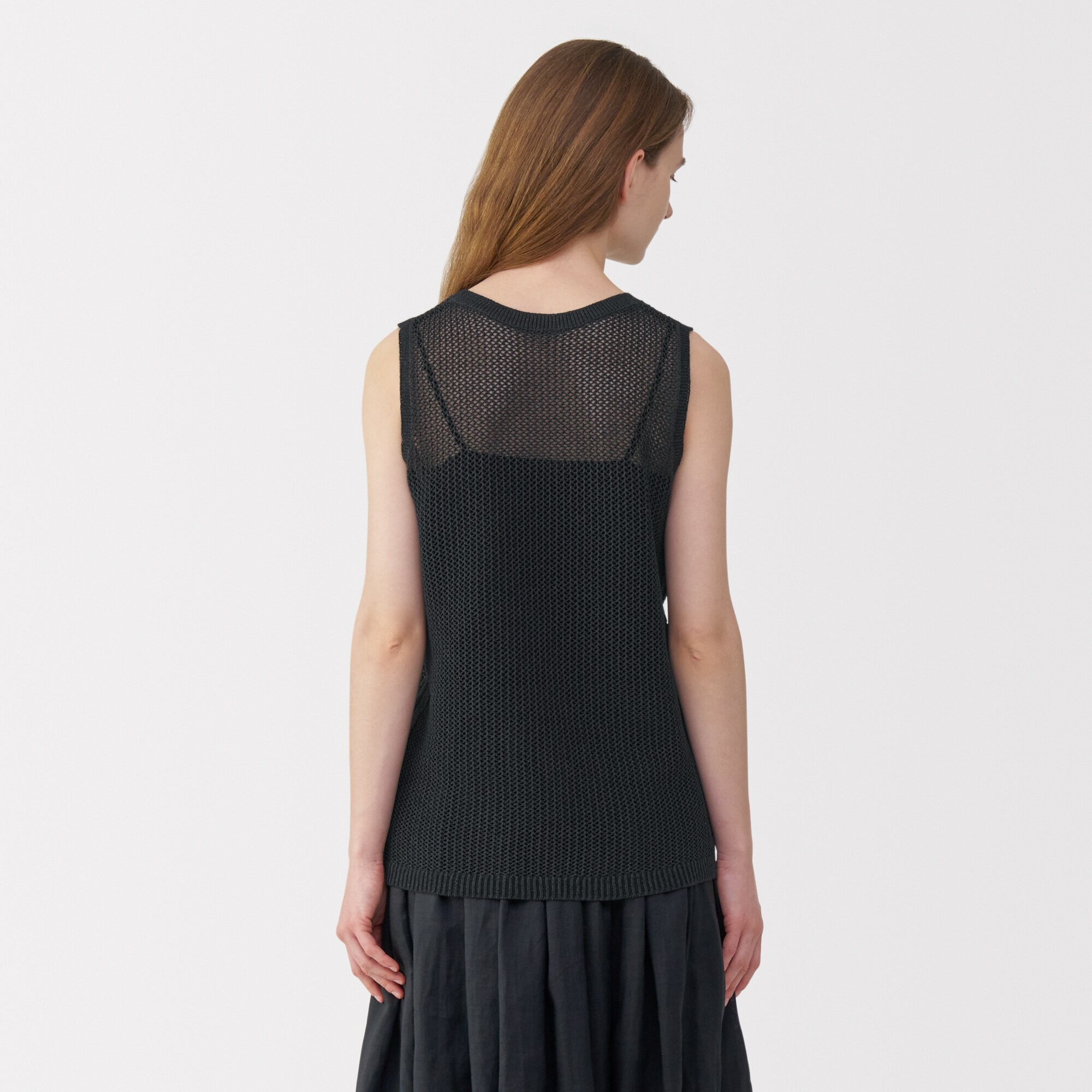 婦人　和紙混ニットノースリーブプルオーバー