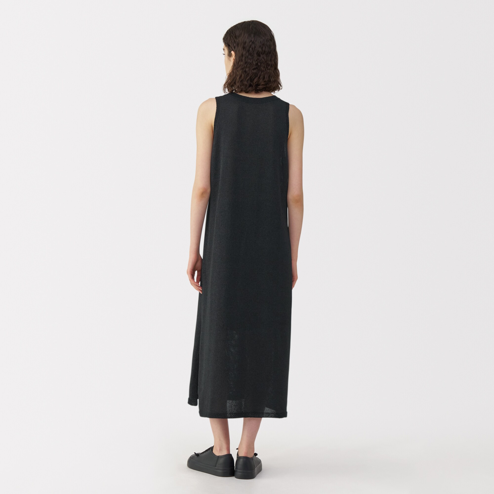 婦人 和紙混ニットノースリーブワンピース | 無印良品