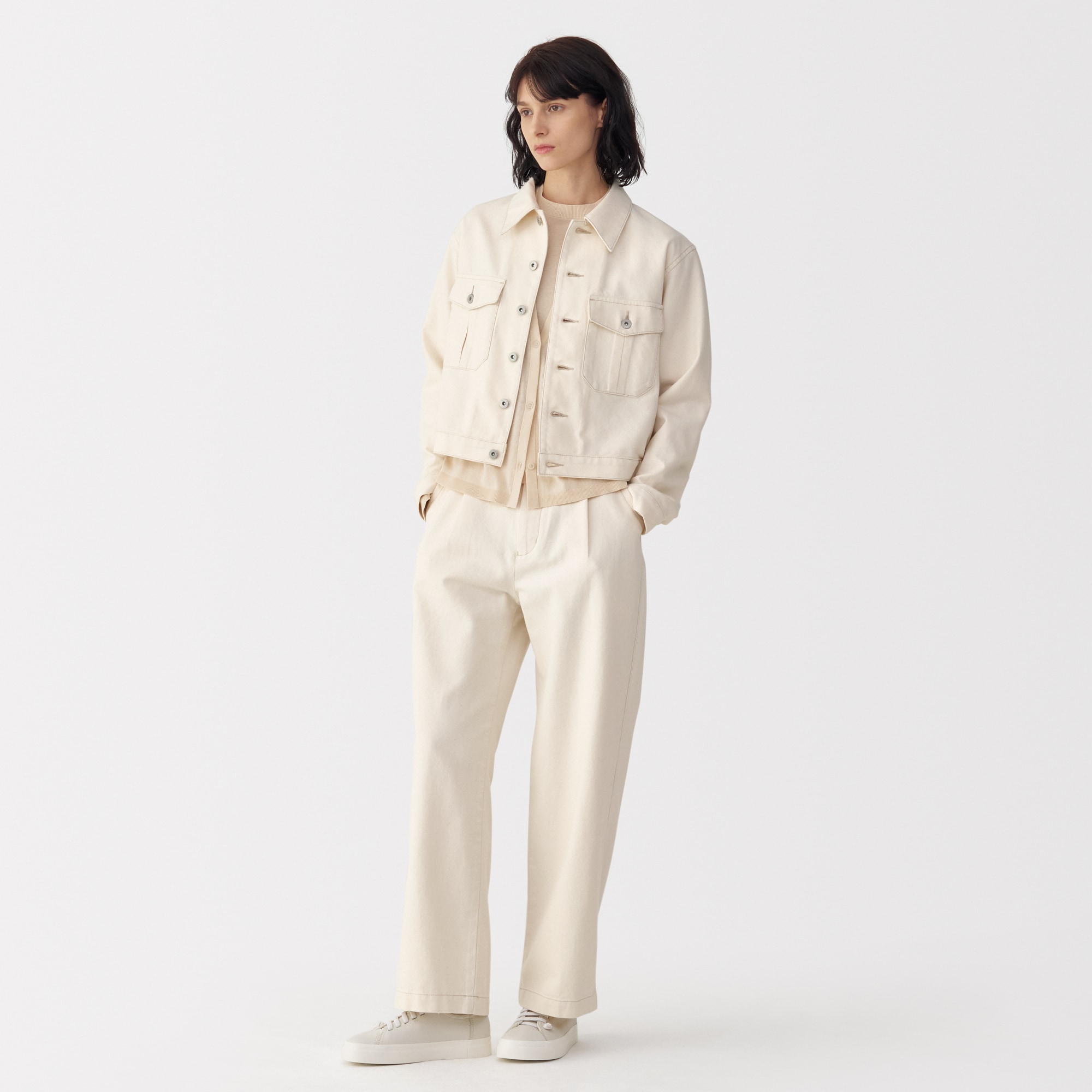 婦人 和紙混カルゼジャケット | 無印良品