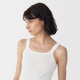 婦人　強撚コットンニットタンクトップ