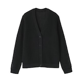 婦人　ヘンプ混メッシュＶネックカーディガン