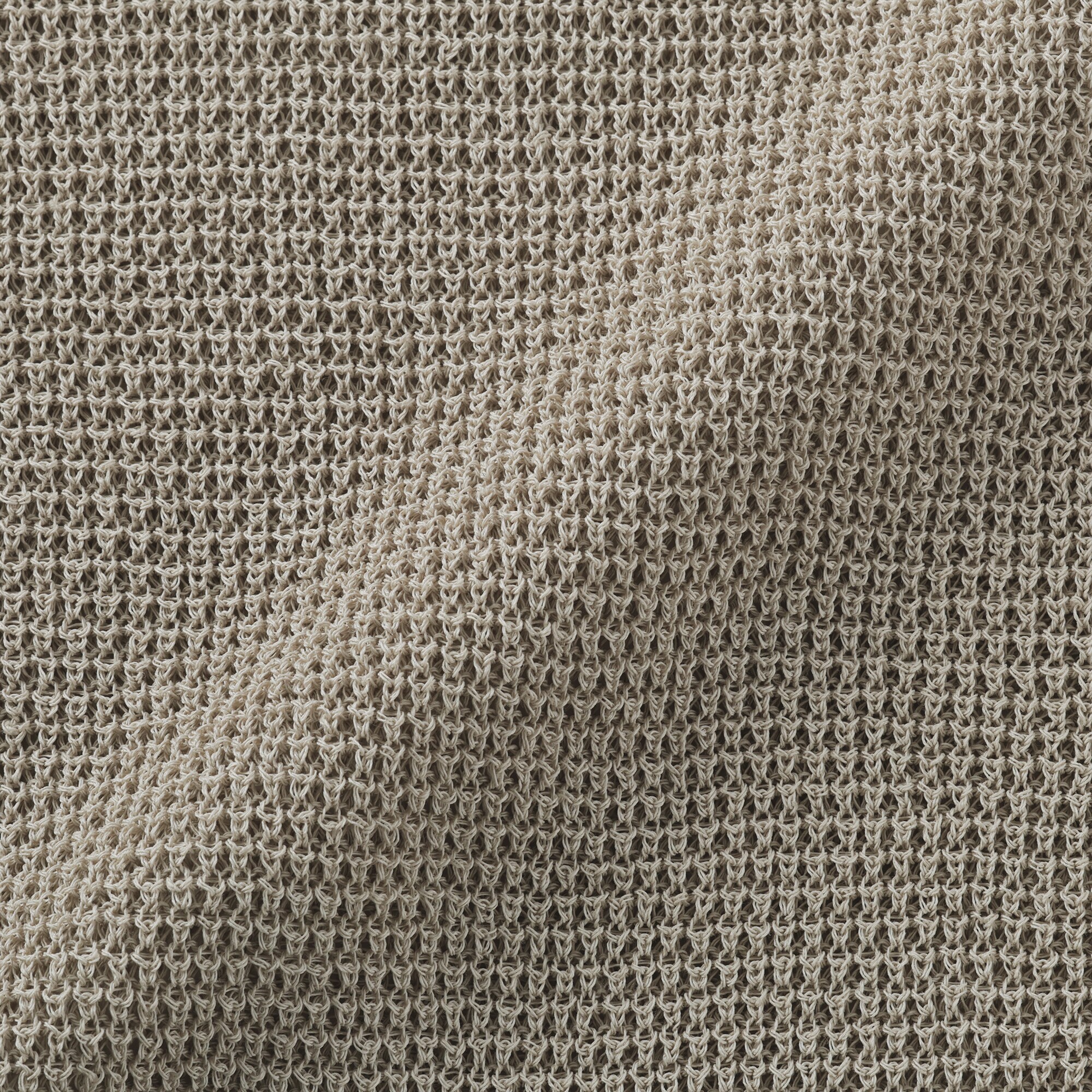 婦人　ヘンプ混メッシュ五分袖セーター