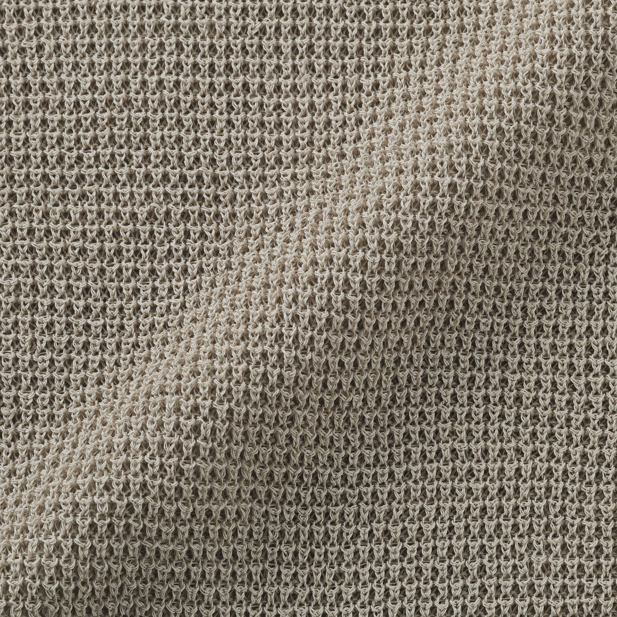 婦人　ヘンプ混メッシュ五分袖セーター