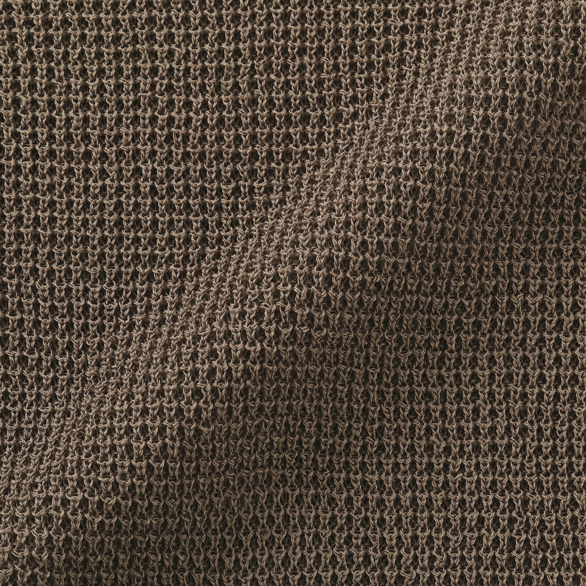 婦人　ヘンプ混メッシュ五分袖セーター