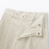 婦人　撥水　タックストレートパンツ