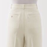 婦人　撥水　タックストレートパンツ