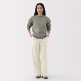 婦人　撥水　タックストレートパンツ