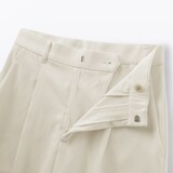 婦人　撥水　タックストレートパンツ