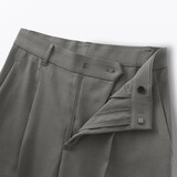 婦人　撥水　タックストレートパンツ