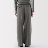 婦人　撥水　タックストレートパンツ