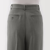 婦人　撥水　タックストレートパンツ