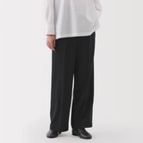 婦人　撥水　タックストレートパンツ