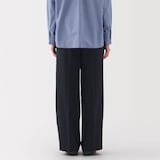 婦人　撥水　タックストレートパンツ