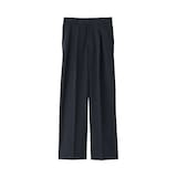 婦人　撥水　タックストレートパンツ